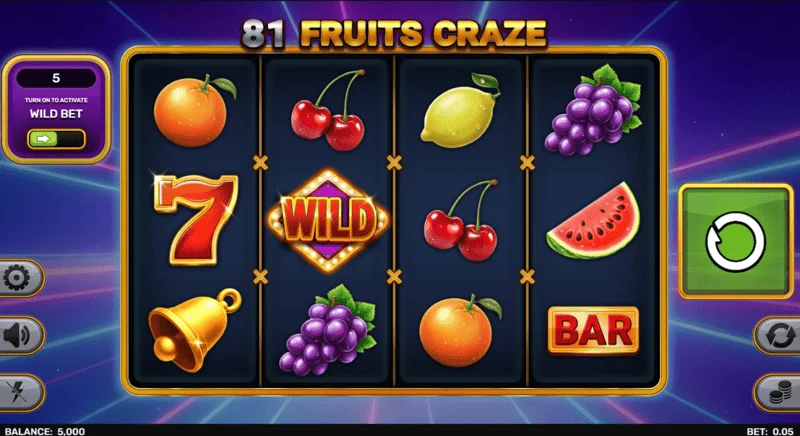 81 Fruits Craze - main game screen