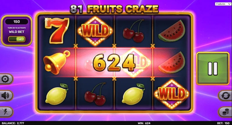 81 Fruits Craze - winning combination on the reels